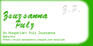 zsuzsanna pulz business card